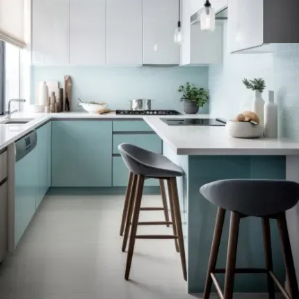 Teal kitchen